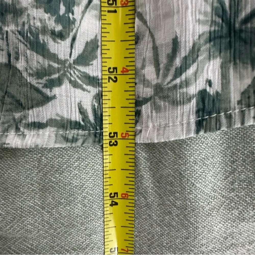 Abercrombie & Fitch Green & White Tropical Cut Out Maxi Dress L